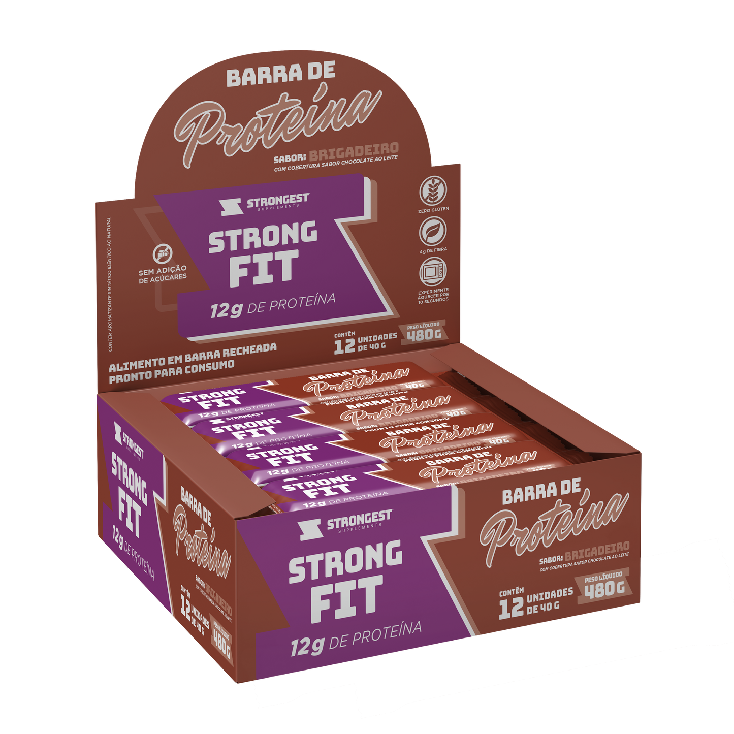 Caixa 12 un Strong Fit Barra de Proteína