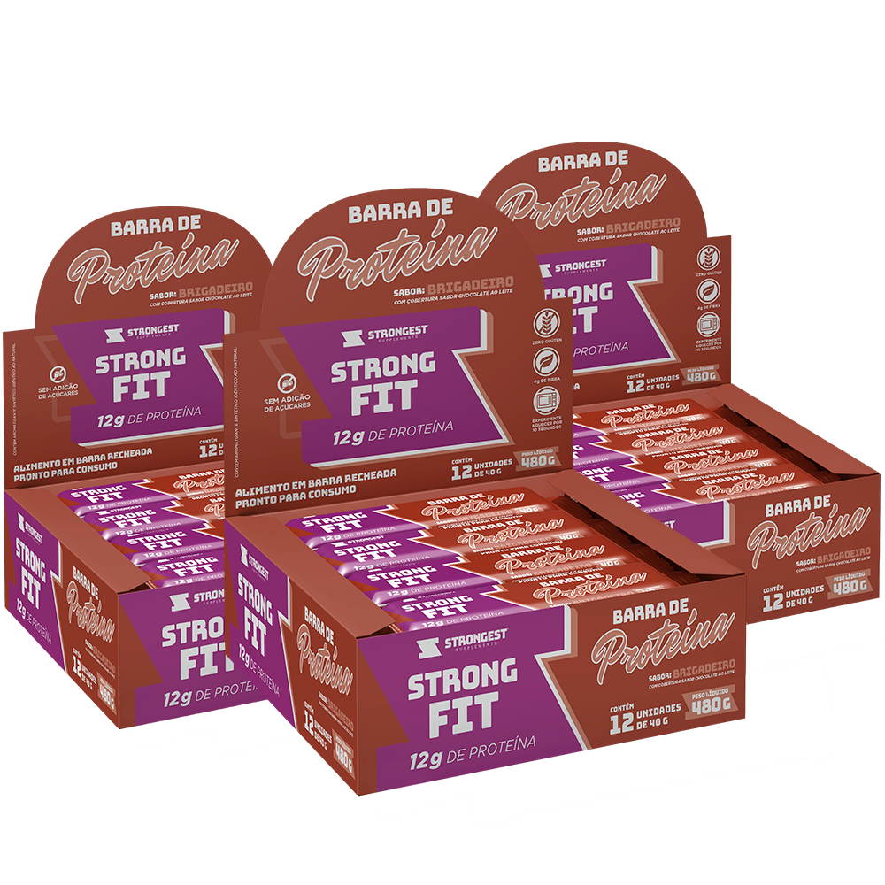 Caixa 12 un Strong Fit Barra de Proteína