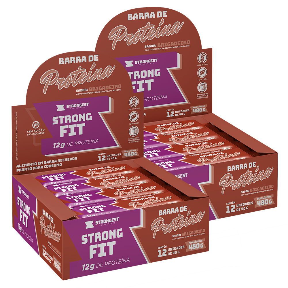Caixa 12 un Strong Fit Barra de Proteína