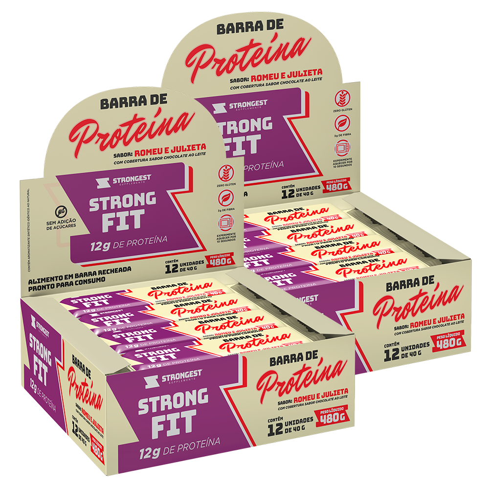Caixa 12 un Strong Fit Barra de Proteína
