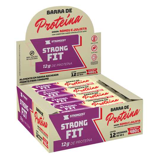 Caixa 12 un Strong Fit Barra de Proteína