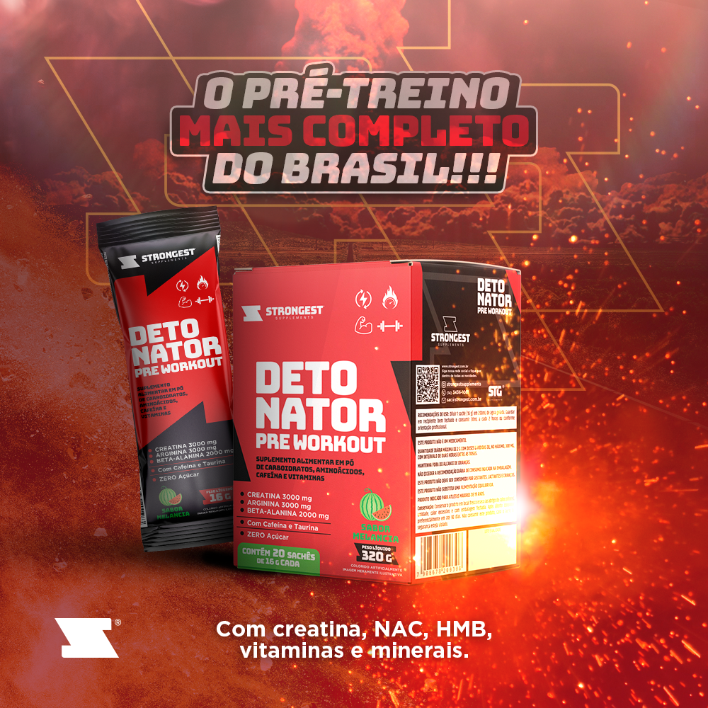 Pré Treino Detonator Caixa 20 Sachês