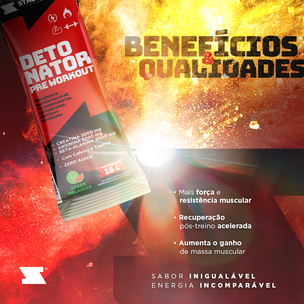 Pré Treino Detonator Caixa 20 Sachês