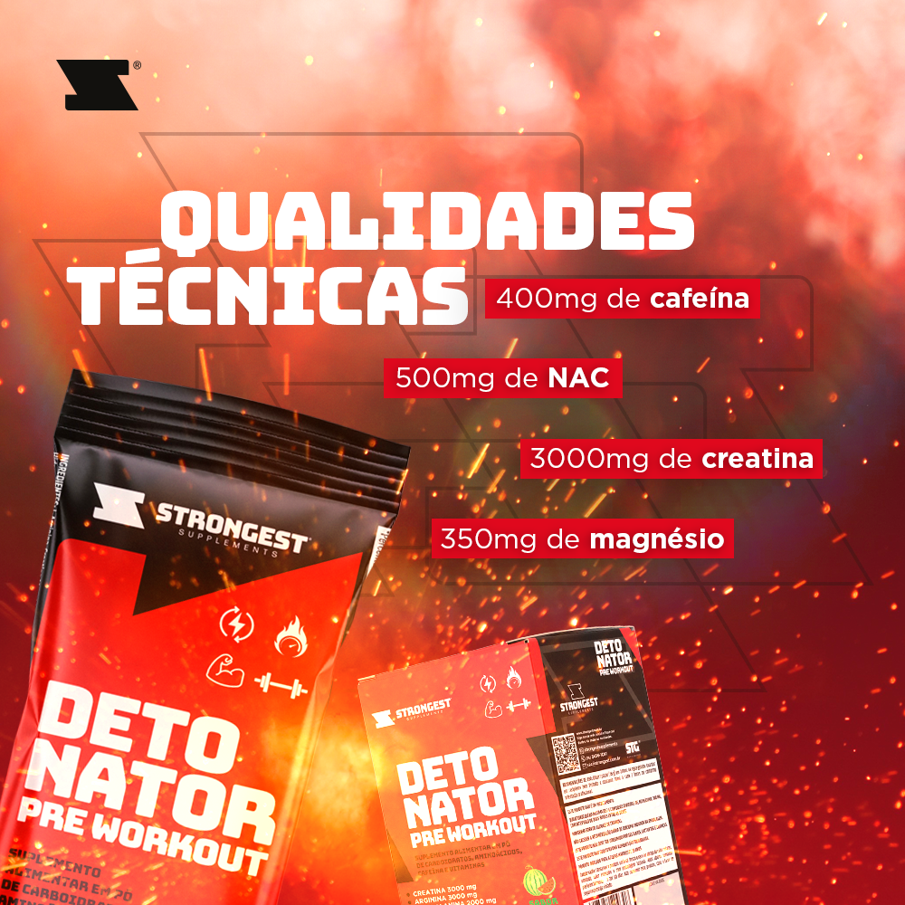 Pré Treino Detonator Caixa 20 Sachês