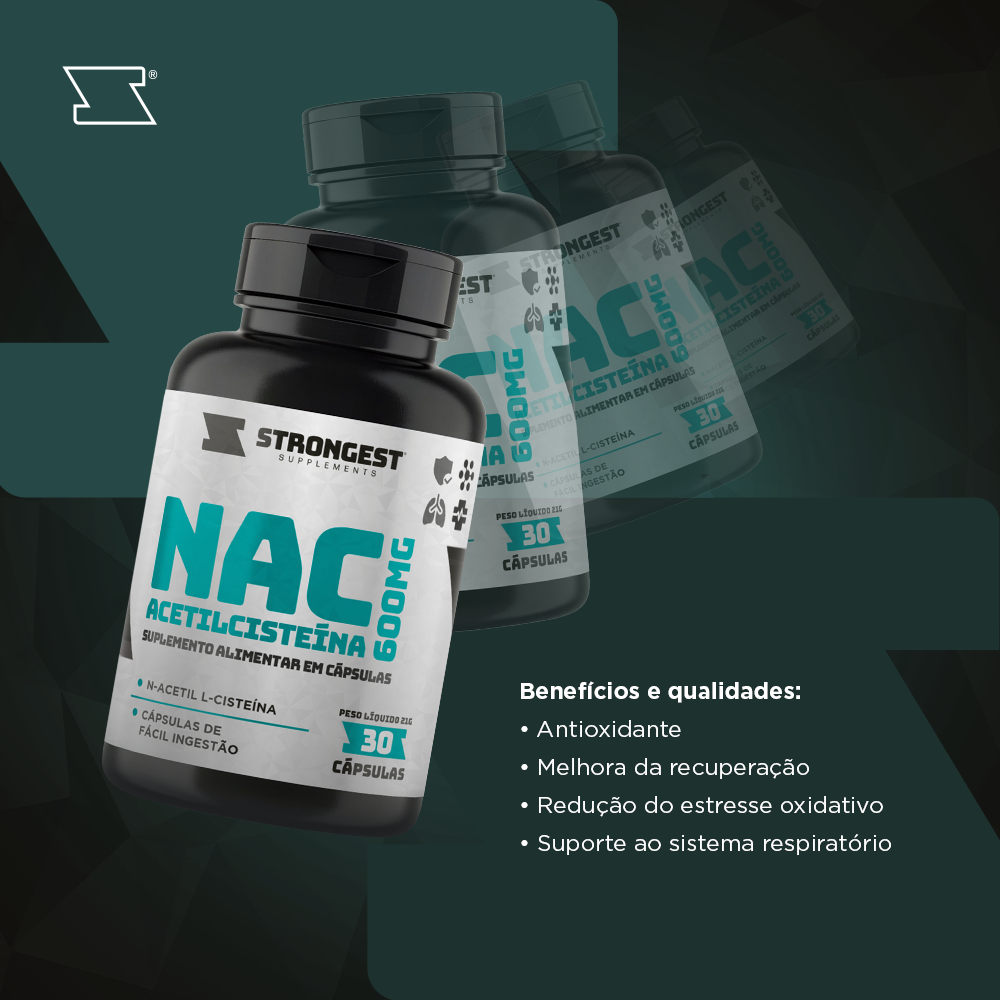 NAC Acetilcisteína 600mg 30 Cápsulas