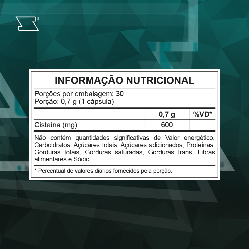 NAC Acetilcisteína 600mg 30 Cápsulas