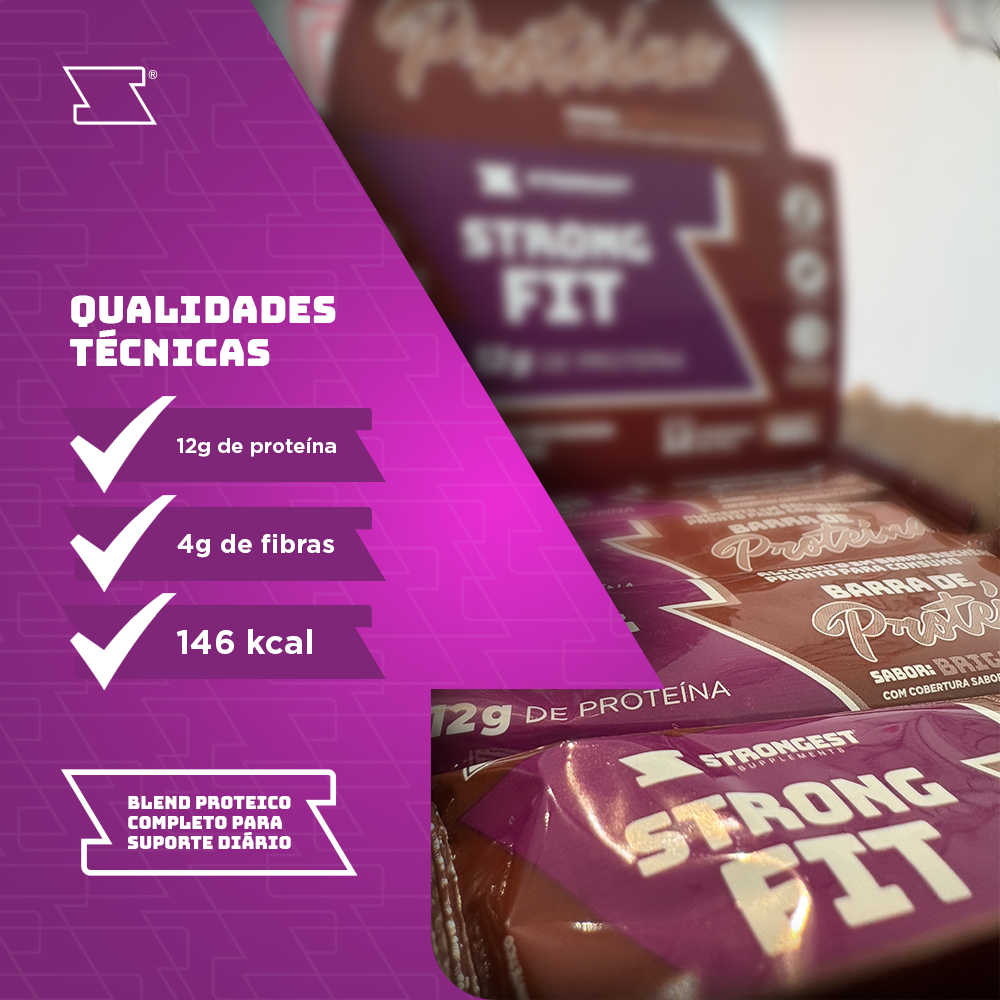 Caixa 12 un Strong Fit Barra de Proteína