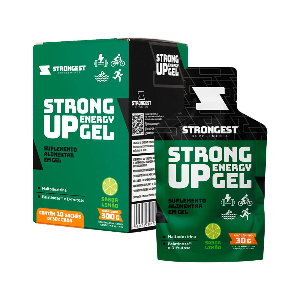Strong Up Energy Gel - Caixa 10 Sachês