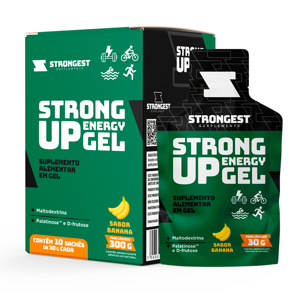Strong Up Energy Gel - Caixa 10 Sachês