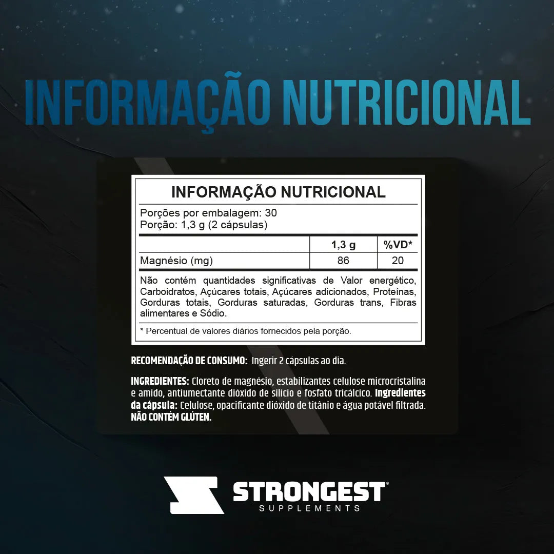 Cloreto de Magnésio 60 Cápsulas