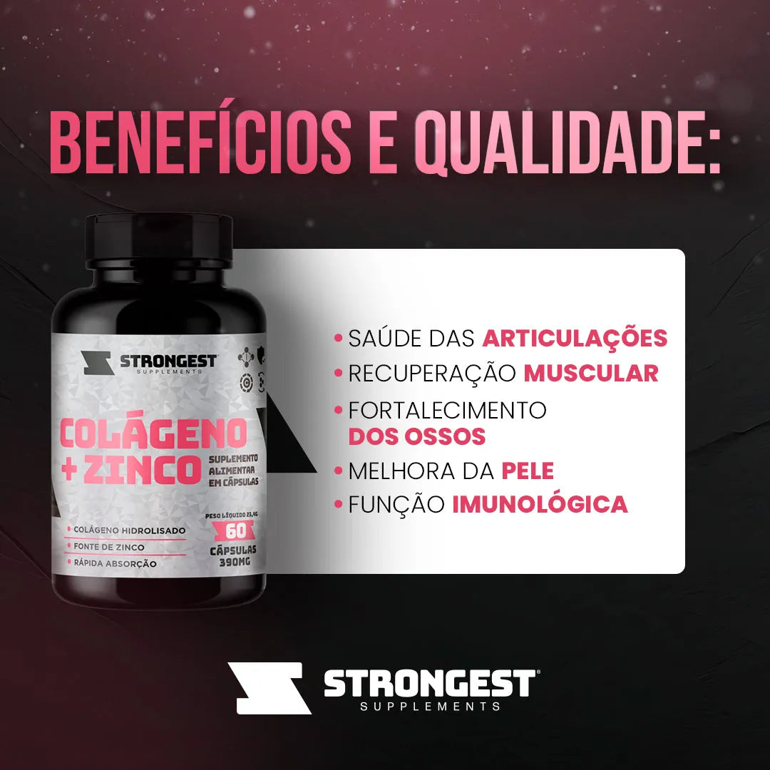 Colágeno e Zinco 60 Cápsulas