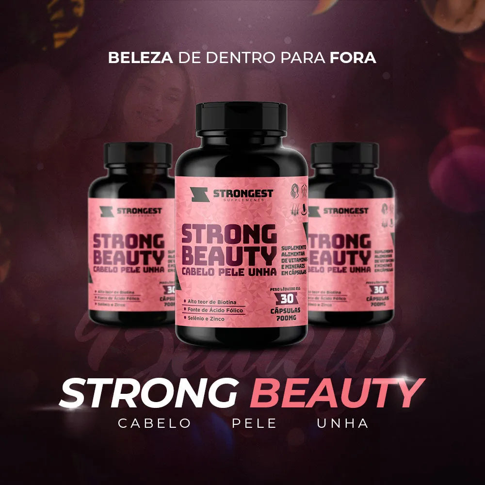 Strong Beauty Cabelo Pele Unha 30 Caps
