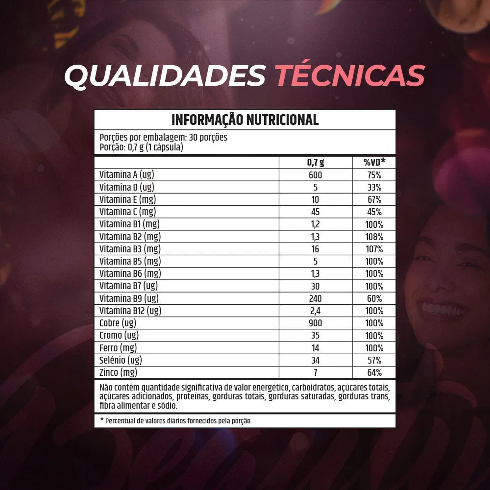 Strong Beauty Cabelo Pele Unha 30 Caps