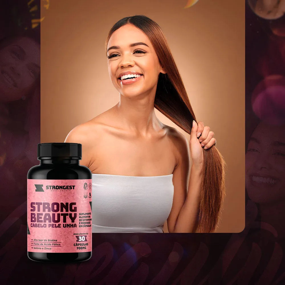 Strong Beauty Cabelo Pele Unha 30 Caps