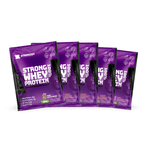 Whey 100% Kit 5 Sachês Sortidos