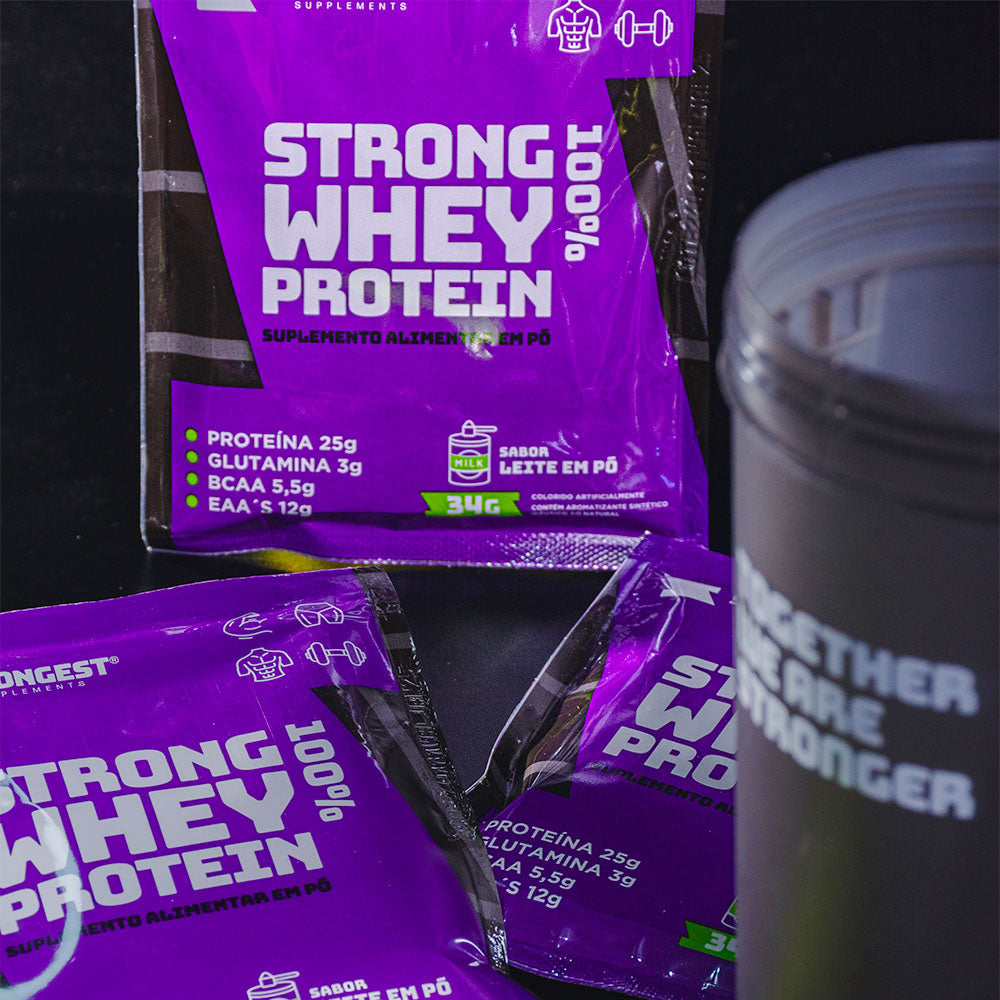 Whey 100% Kit 5 Sachês + Shaker