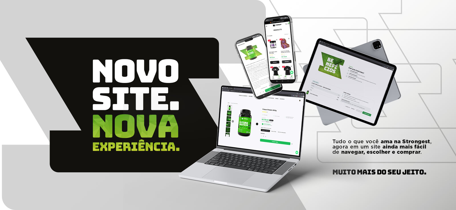 Novo site Strongest Supplements