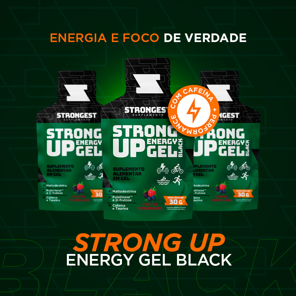 Strong Up Energy Gel Black - Caixa 10 Sachês