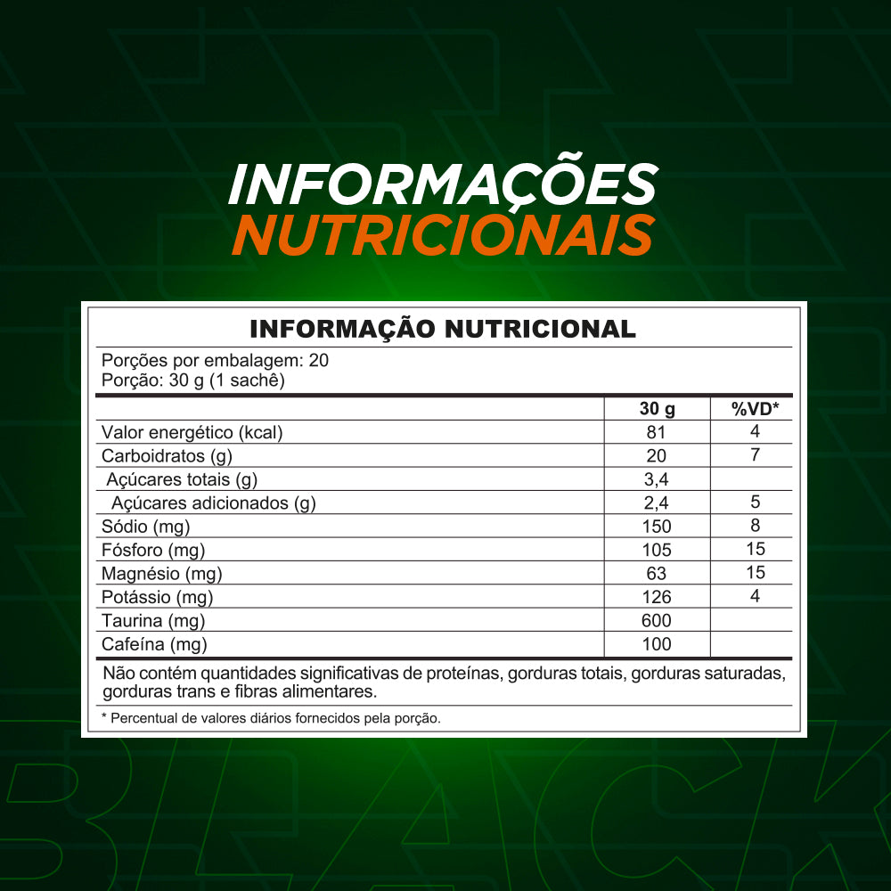 Strong Up Energy Gel Black - Caixa 10 Sachês