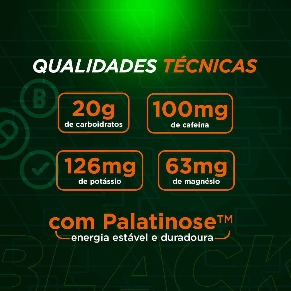 Strong Up Energy Gel Black - Caixa 10 Sachês