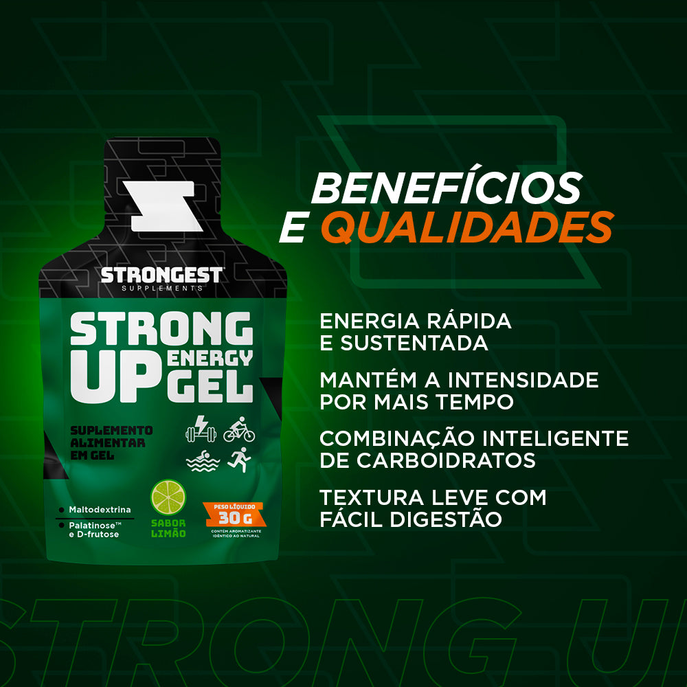 Strong Up Energy Gel - Caixa 10 Sachês