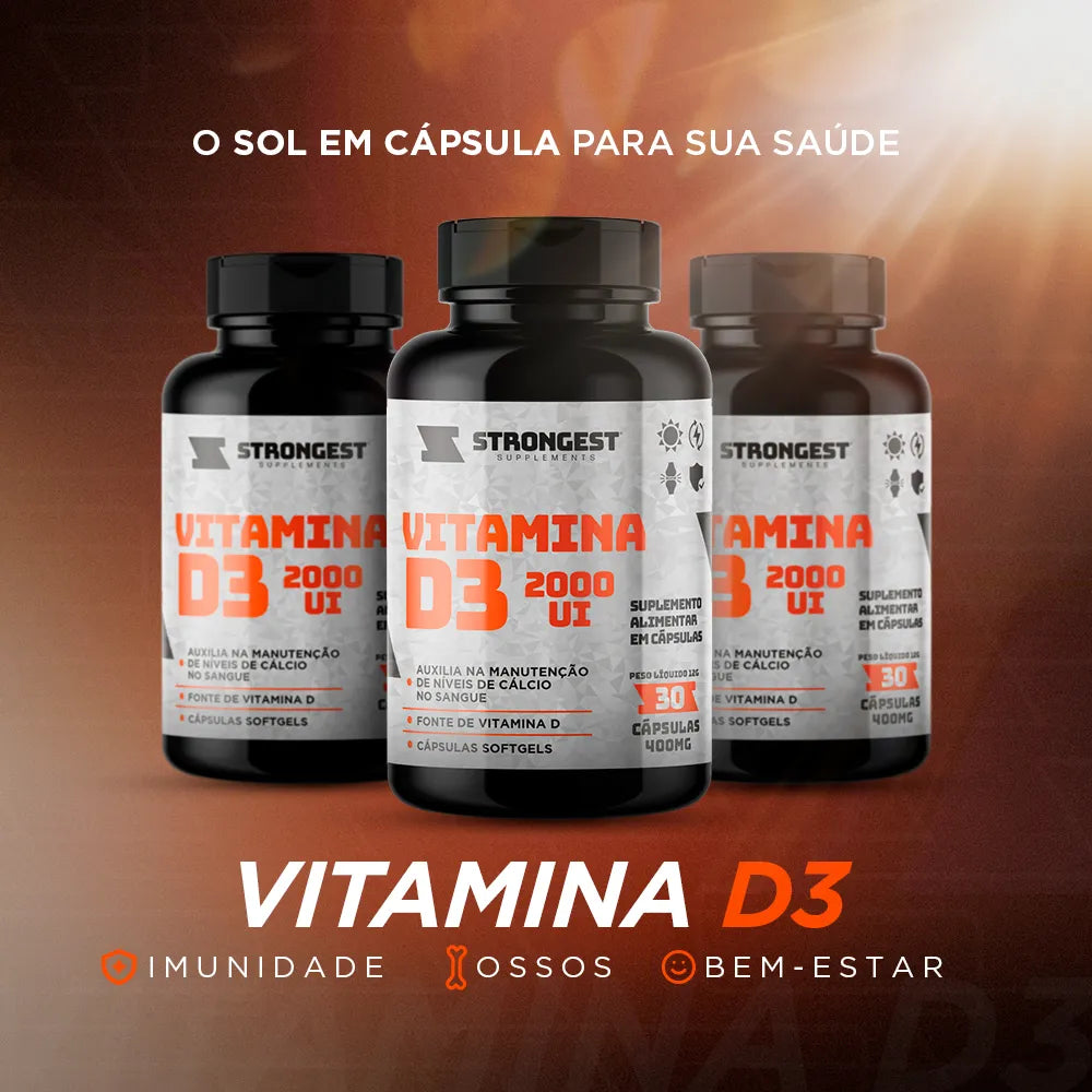 Vitamina D3 2000UI 30 Cápsulas