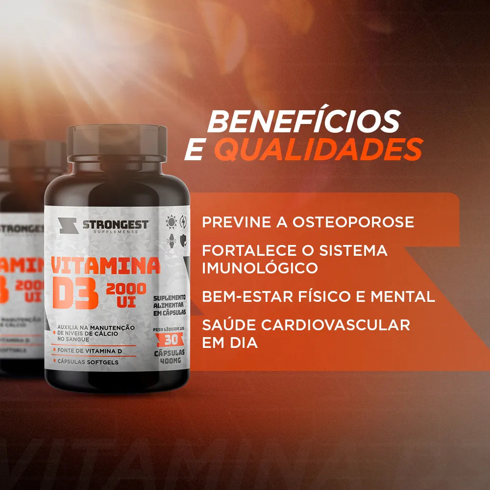 Vitamina D3 2000UI 30 Cápsulas