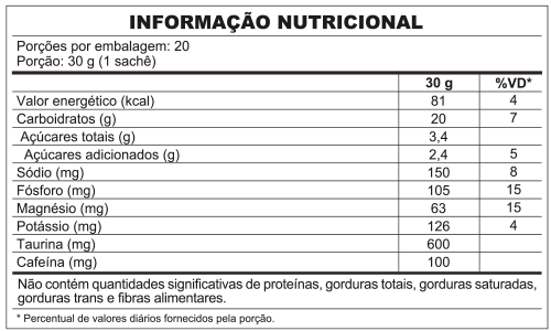 Strong Up Energy Gel Black - Caixa 10 Sachês